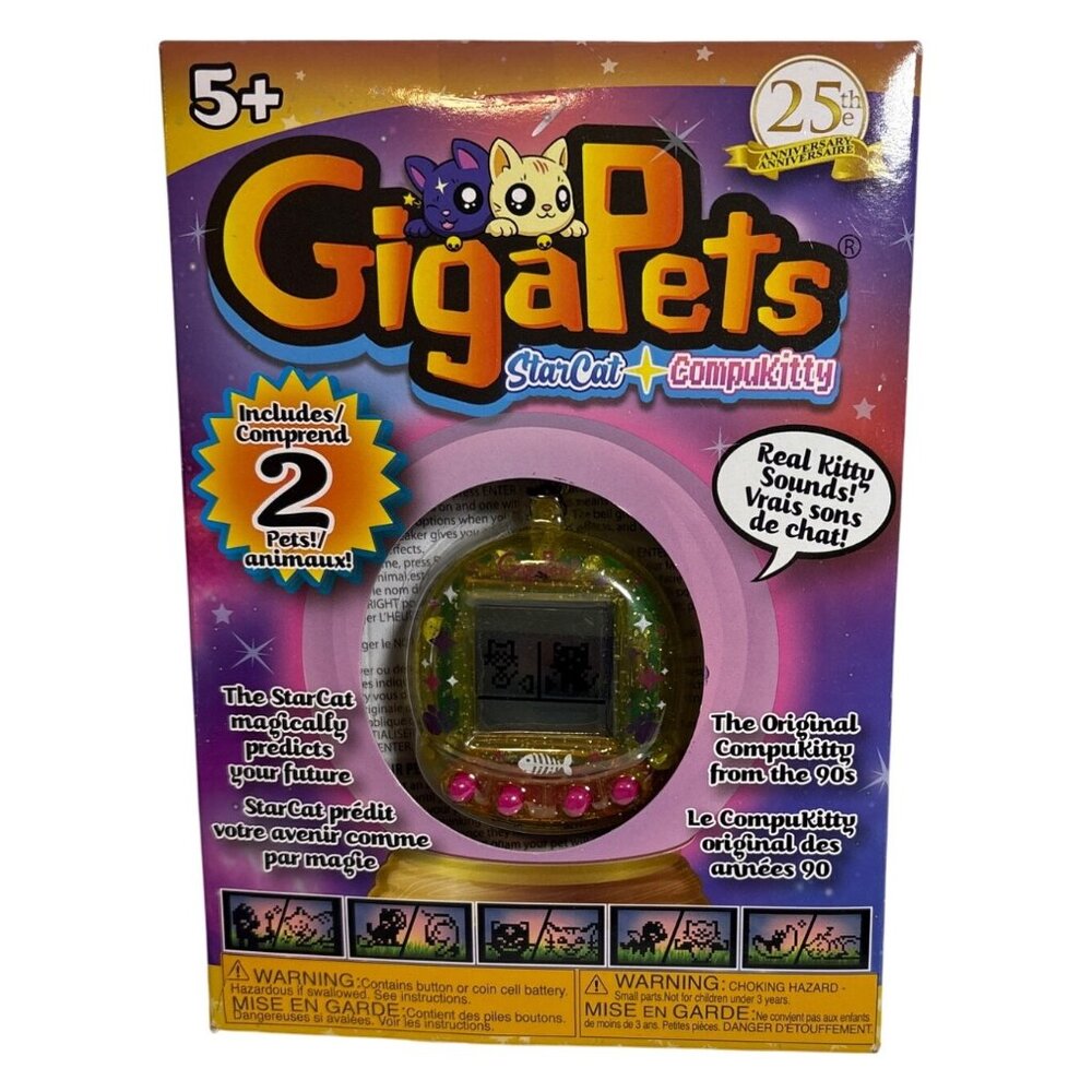 GigaPets Interactive Virtual Pet Toy StarCat + CompuKitty 25th Anniversary New
